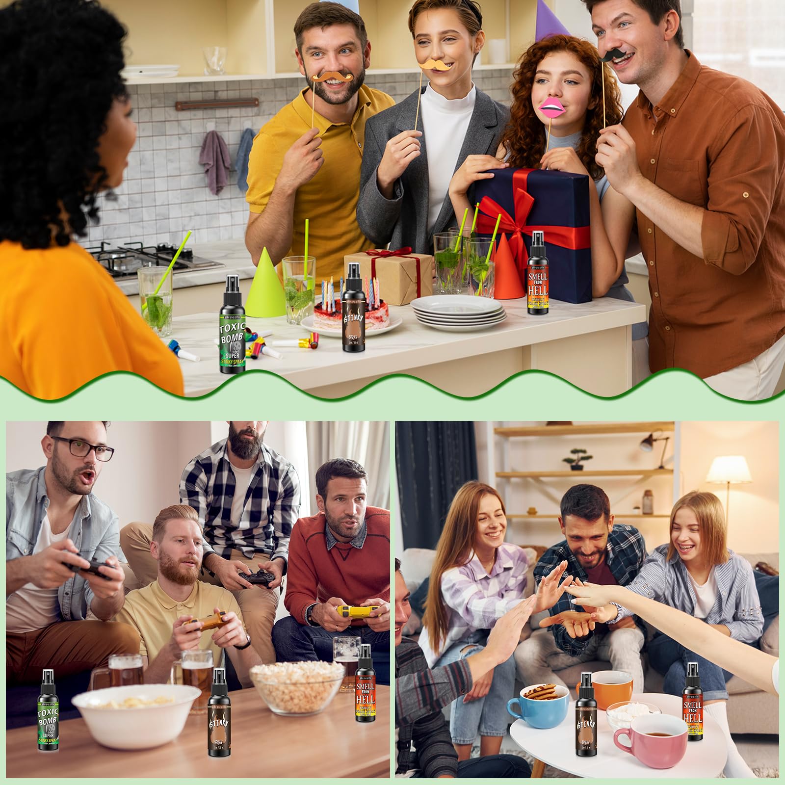 3er Pack Furzspray Stinkbomben - Scherzartikel Für Halloween & Aprilscherz