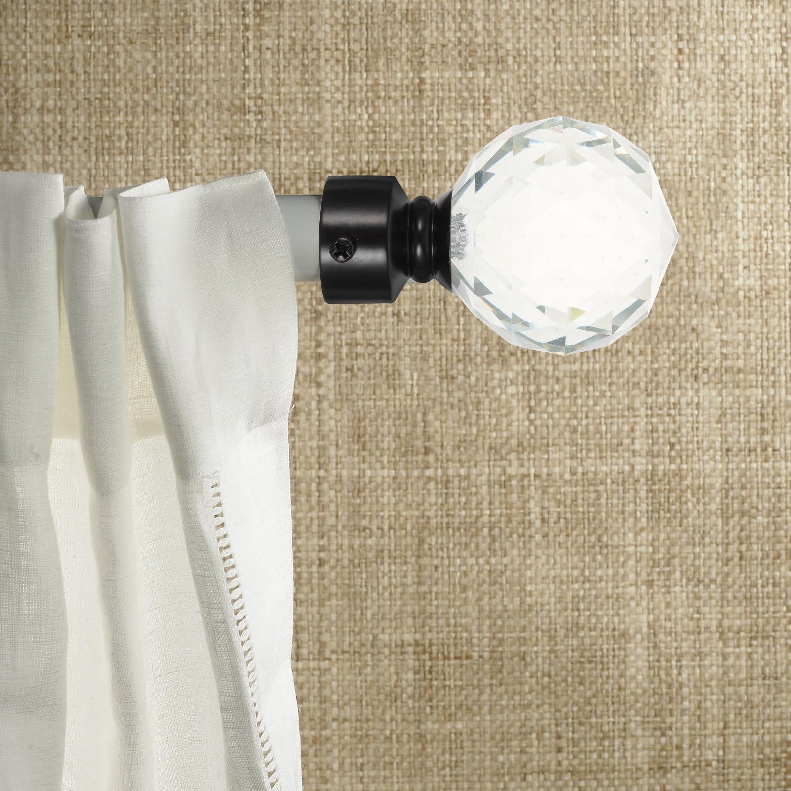 GALPADA 2 Pezzi Terminali per Bastoni per Tendaggi in Ferro Nero, Accessori per Aste da Tendaggi Stile Retro, per Uso Quotidiano in Appartamento