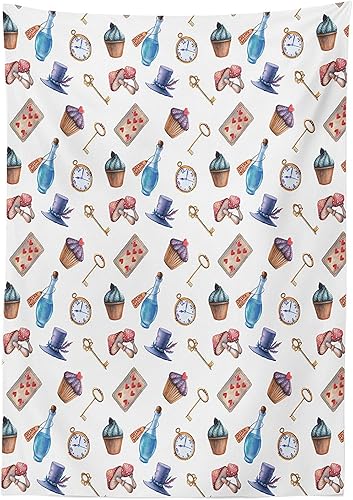 Miniatura 3 de Ambesonne mantel con decoración estilo oeste, equipo de rodeo estadounidense con sombrero de fieltro de vaquero y linternas, mantel rectangular