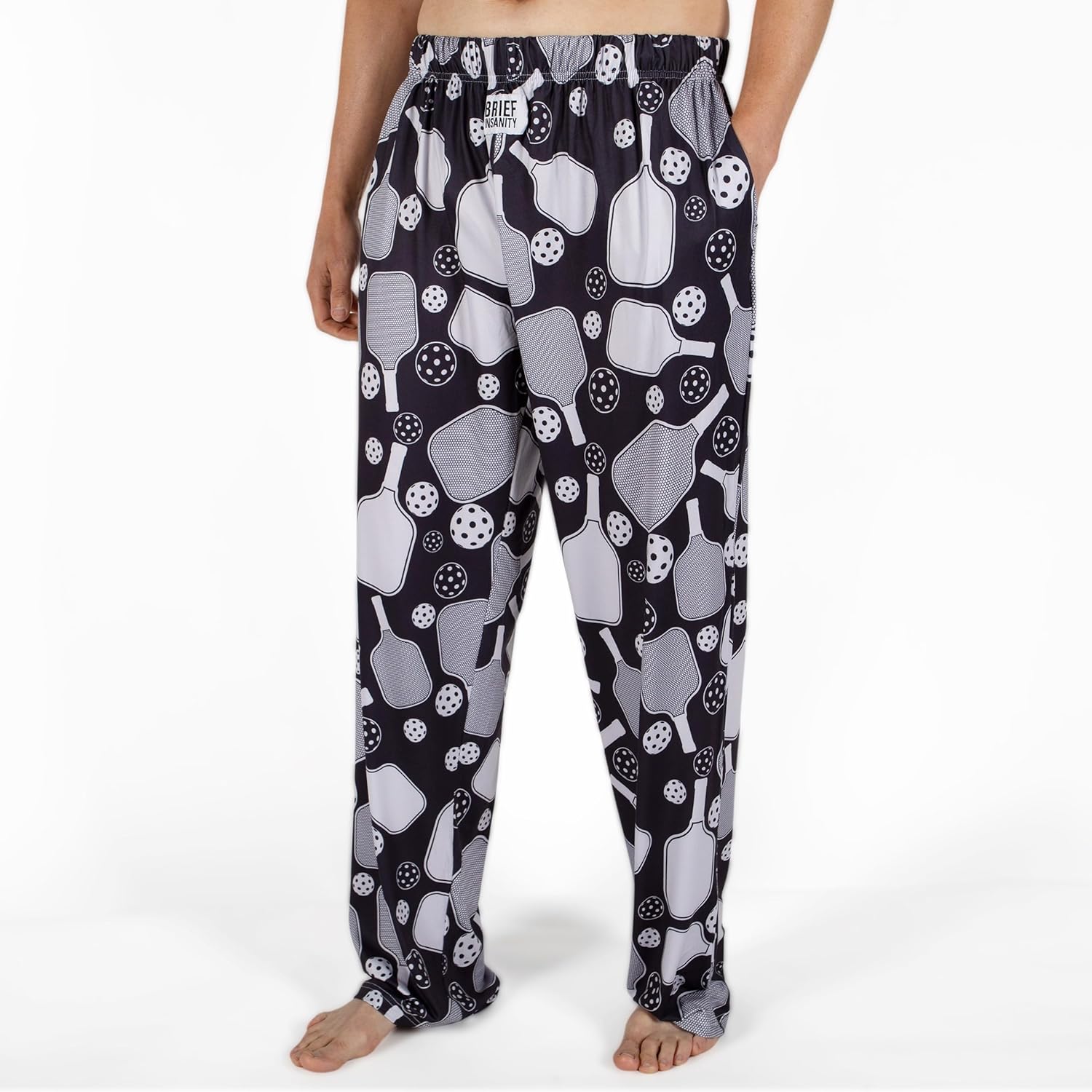 BRIEF INSANITY Pickleball Paddle Drawstring Elasticized Waist Lounge Pants - Image 2