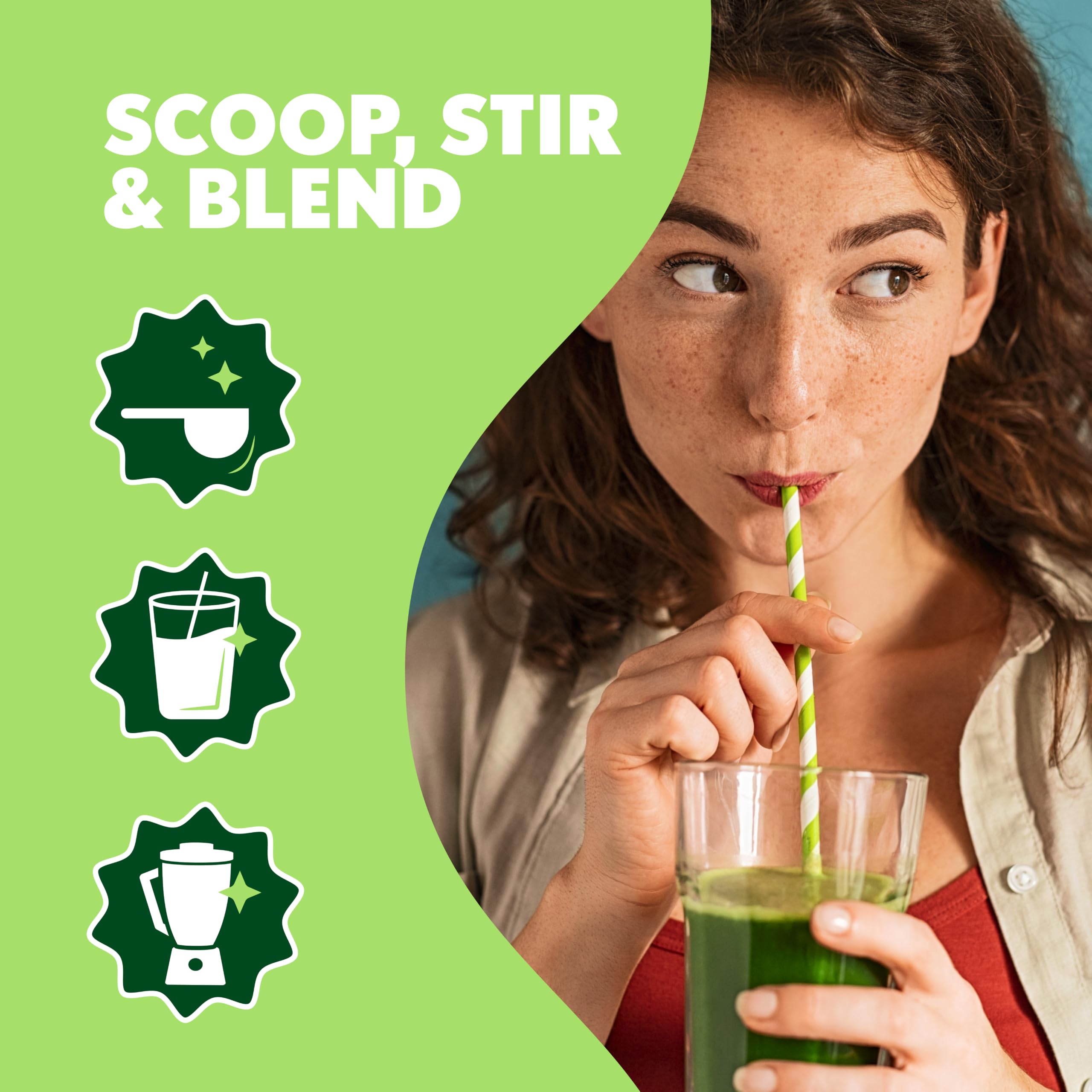 Amazing Grass Super Greens Booster Smoothie Mix, Spirulina, Moringa, 30 SRV — Amazon image 4