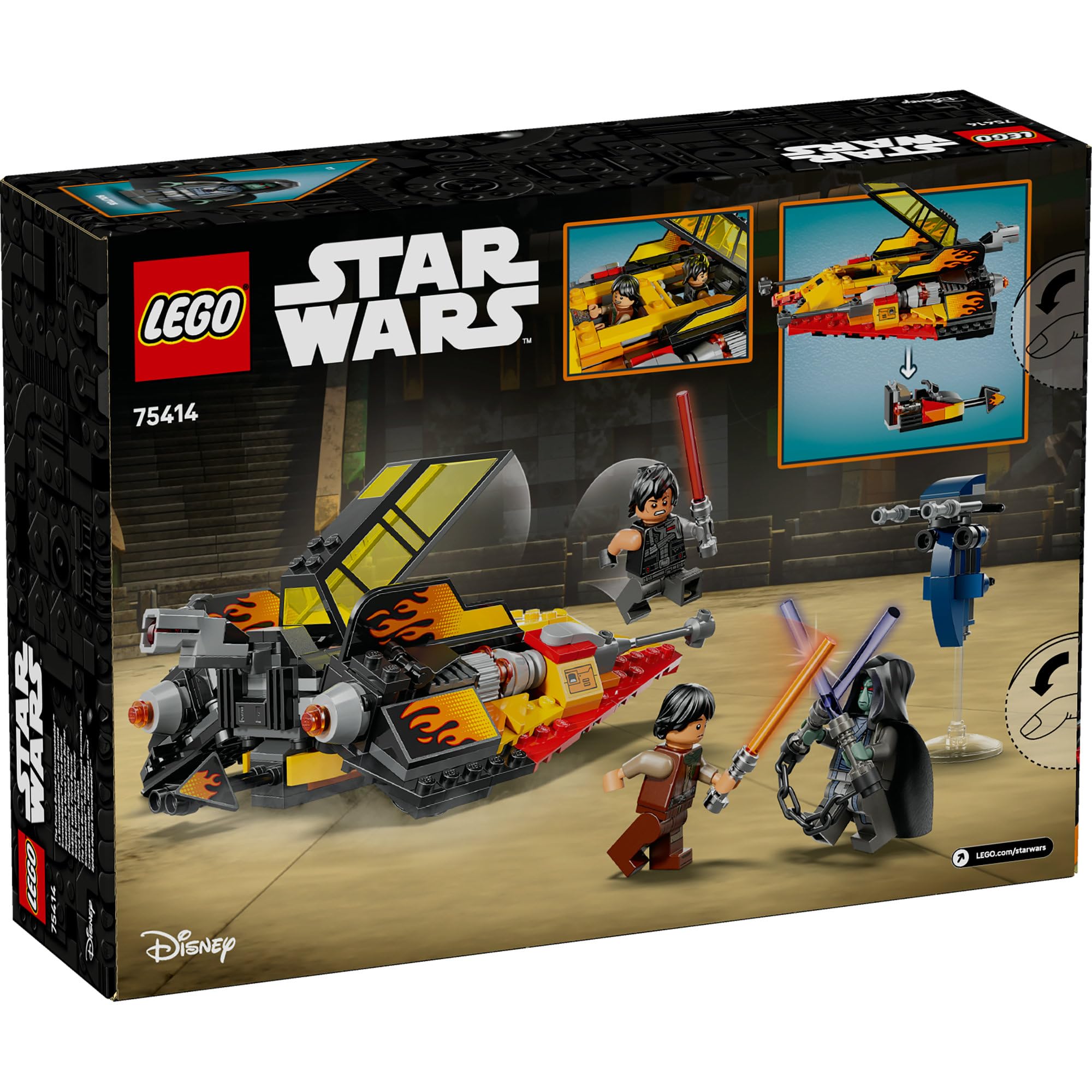 LEGO Star Wars 75414 Snowspeeder Force Burner - Astronave Giocattolo da Costruire con 3 Minifigure con Spade Laser e Moto Speeder - Regalo per Bambini da 7 Anni in su e per Fan di Rebuild the Galaxy