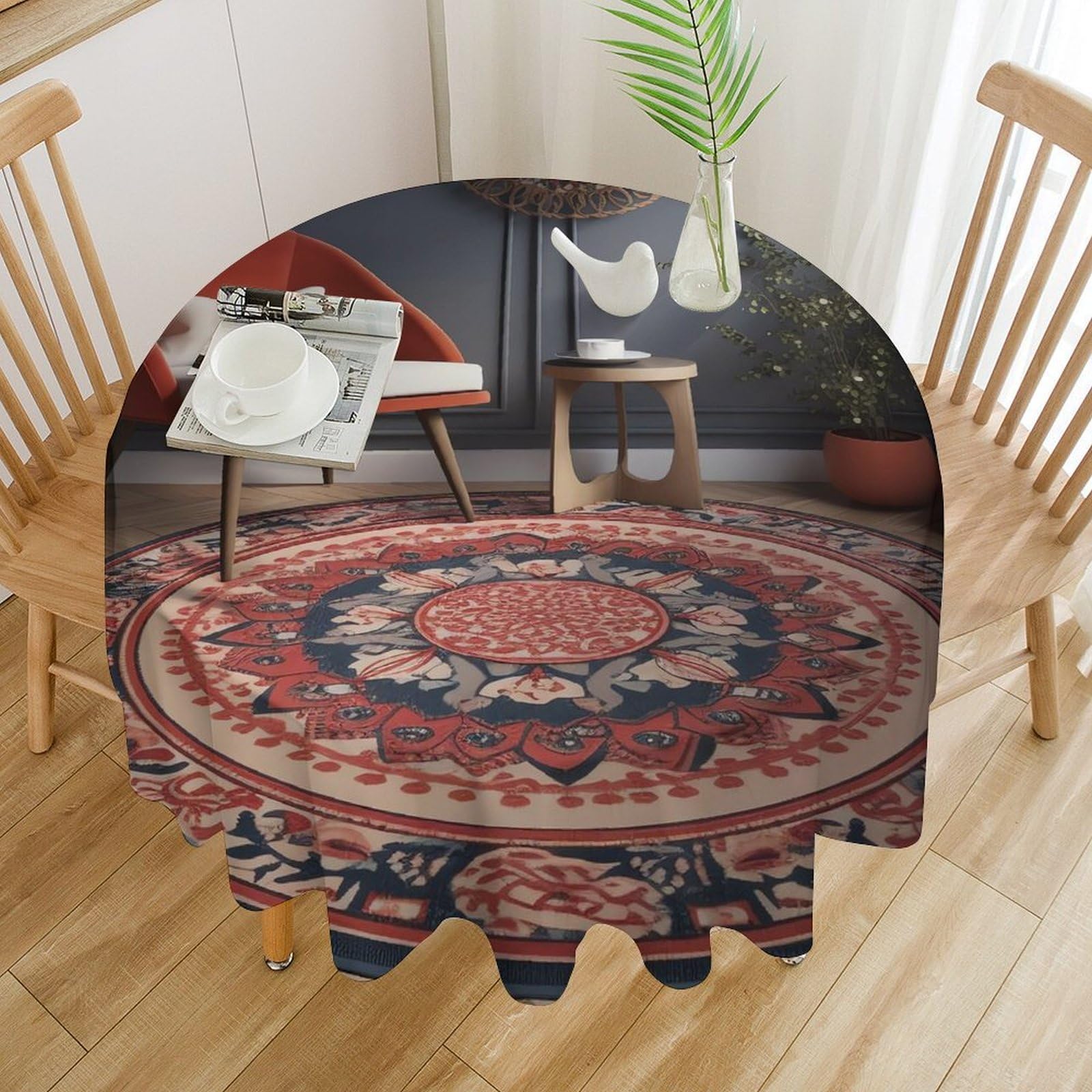 Nappes de table rondes imperméables avec motif circulaire haut de gamme