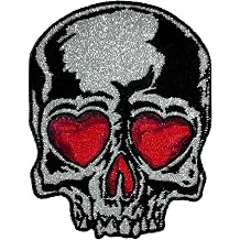 Milwaukee Leather Patch Skull HRT Eyes Glitter 3 Multi 3-3W X 4H