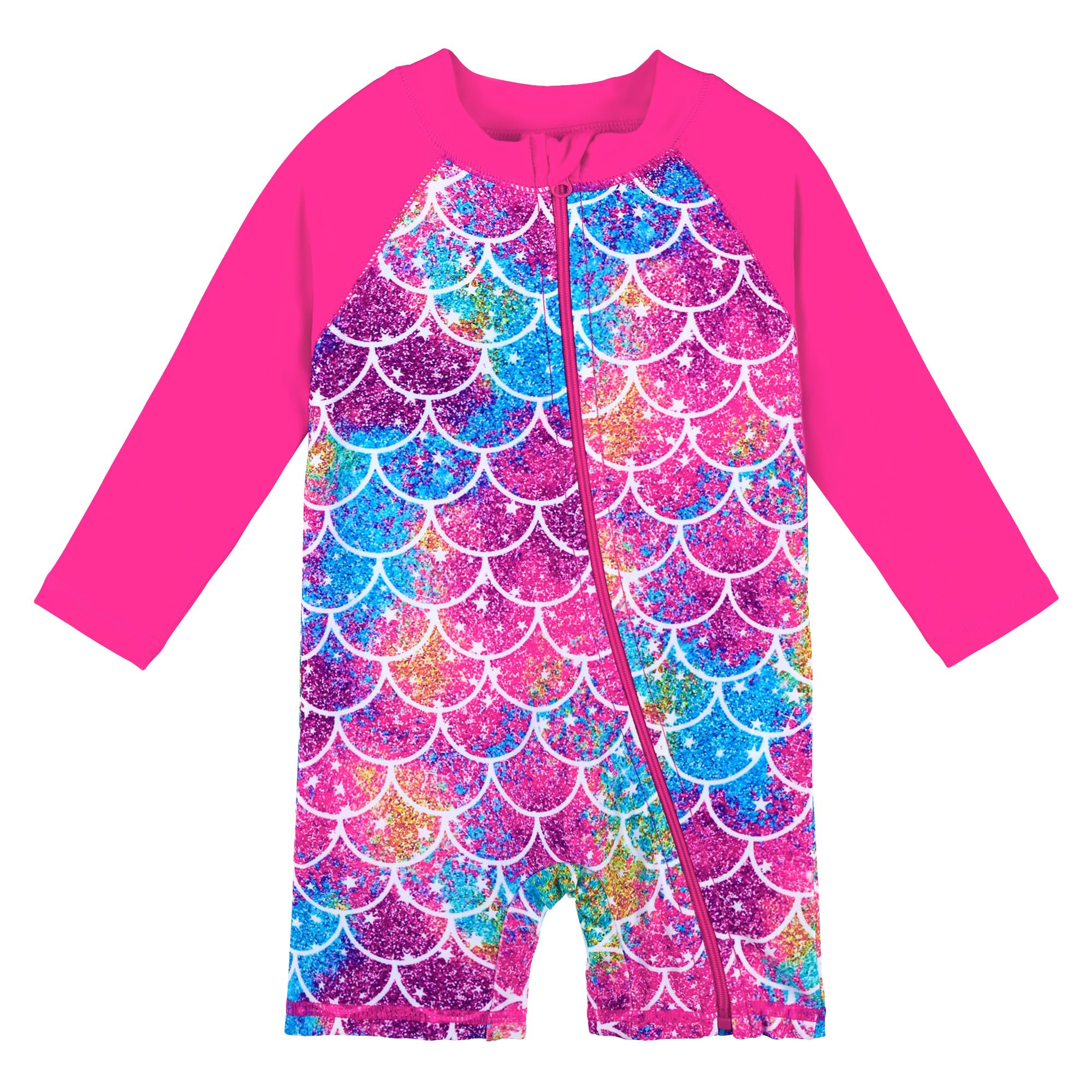 XFGIRLS Baby/Toddler Girls Swimsuit Long Sleeve One-Piece Bathing Suit Rash Guard