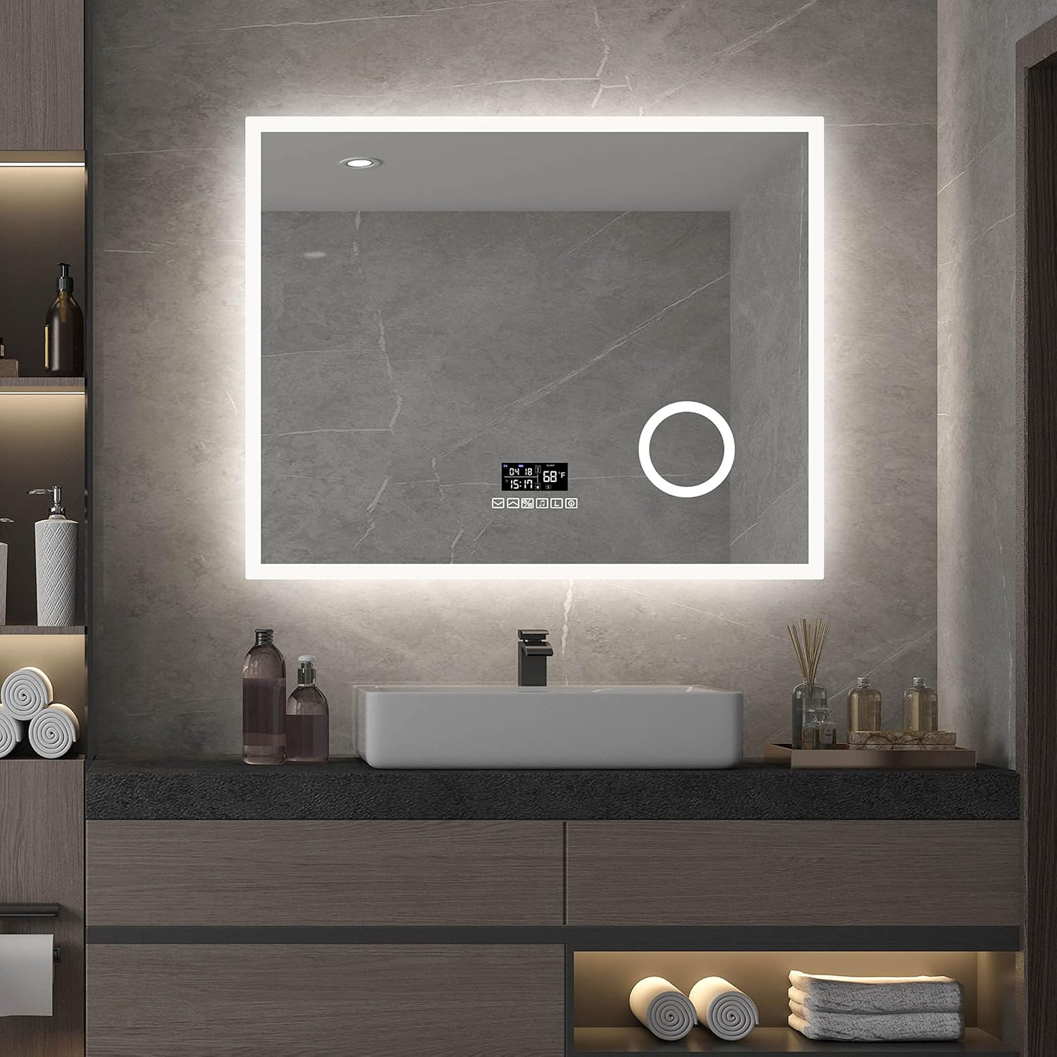 Luxury Mirror , 40X32 inch LED Lighted Bathroom Connect to