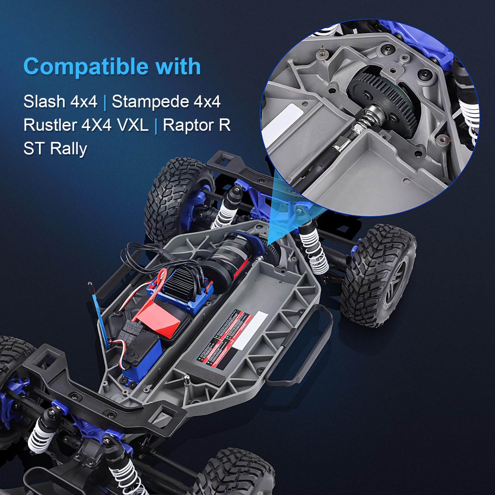 FriHobby 6878 Complete Slipper Clutch Assembly Steel Metal Diff Gear Compatible with Traxxas Slash 4X4/ Stampede 4X4/ Rustler 4X4/ Raptor R/ST Rally