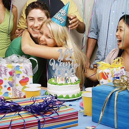 Miniatura 6 de 1 pieza 12 Half Way to One Cake Topper Glitter Half Way to Go Cake Pick Happy 6 months Birthday Cake Decor for Baby Happy 6 months Birthday Party