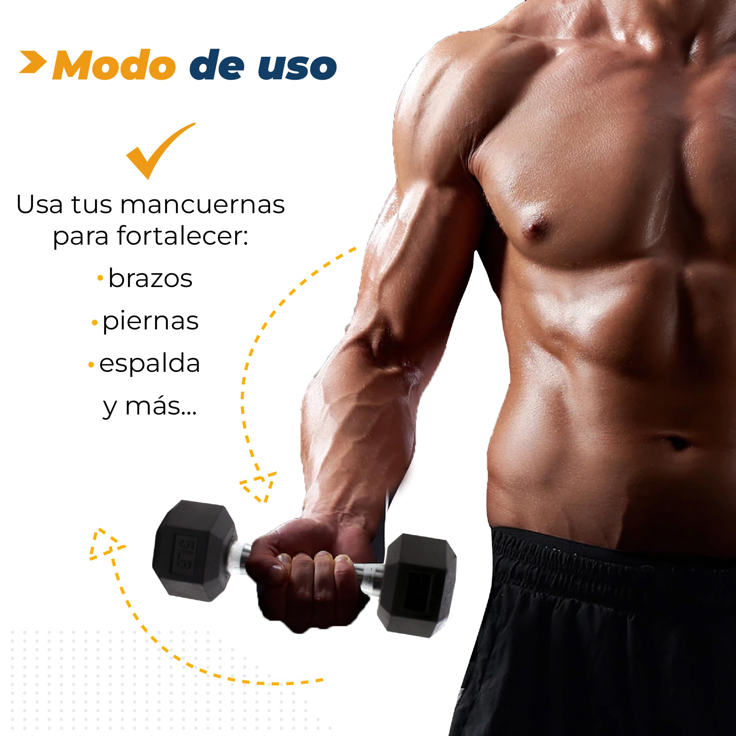 Mancuerna Hexagonal De Goma Para Ejercicio Y Fitness, Pesas De