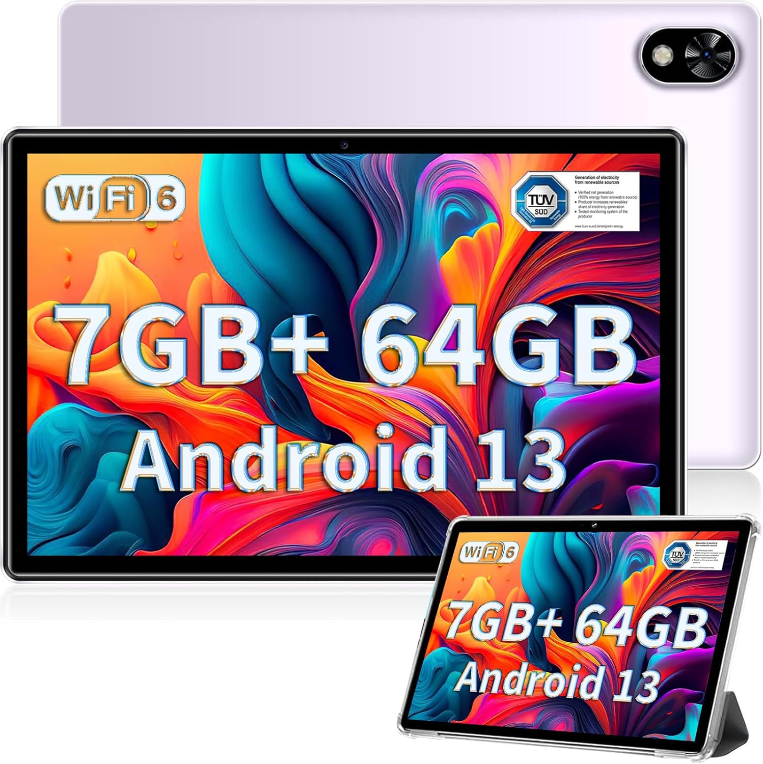 DOOGEE U9 2024 Newest Android 13 10″ Tablet 7GB RAM+64GB ROM 1TB TF, Bluetooth 5.0 WIFI 6 Tablet, 10W Fast Charging Android Tablets, OTG, Type C, 3.5mm Heakphone Jack, 2 Years Warranty – 2024