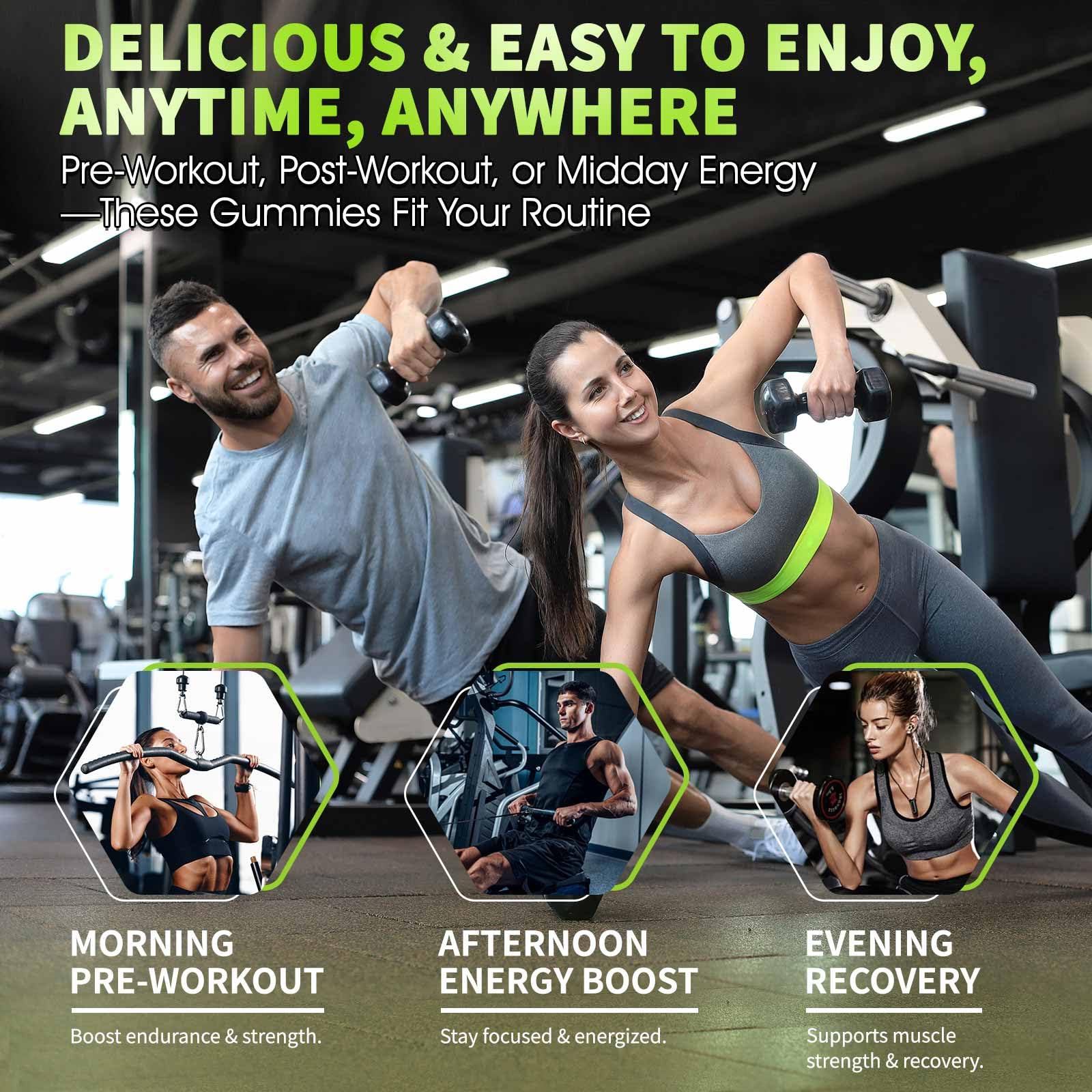 Creatine Monohydrate Gummies for Men & Women, 4.5g Creatine Monohydrate per Serving – Easy Daily Creatine Supplement for Workout & Fitness Support, Vegan, Lemon Flavor, 90 Gummies — Amazon image 8
