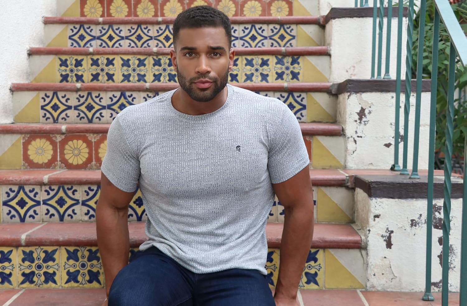 The Argo Ultra Soft Cotton Ribbed Short Sleeve T-Shirt for Men - Order a Size Up - Image 3