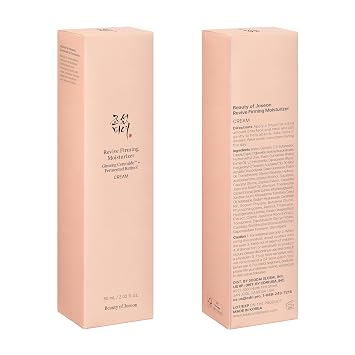 Beauty of Joseon Revive Firming Moisturizer Ginseng Ceramide + Fermented Retinol (60ml,2.02 fl.oz.) and Revive Eye Serum with Retinal Niacinamide (30ml, 1 fl.oz)