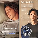 Withings ScanWatch 2 - Montre connectée, électrocardiogramme ECG, SpO2, température, Suivi du Sommeil, santé respiratoire, activités, Calories, étanche, Batterie de 35 Jours, Android & iOS, 42mm, Bleu - 5