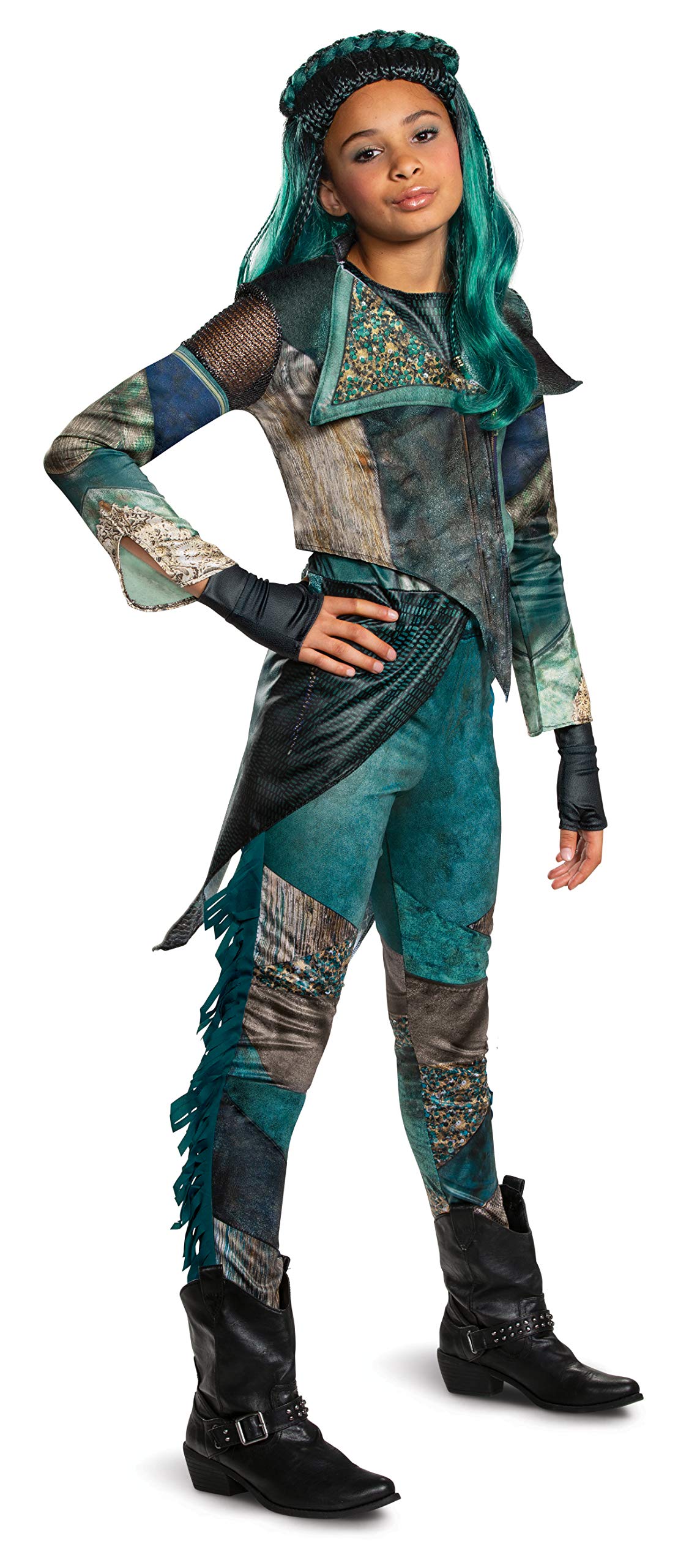 Disguise Costume Ufficiale Disney Descendants Uliana - Bambina Taglia S (4-6 Anni) - Abito Lungo Con Stampe