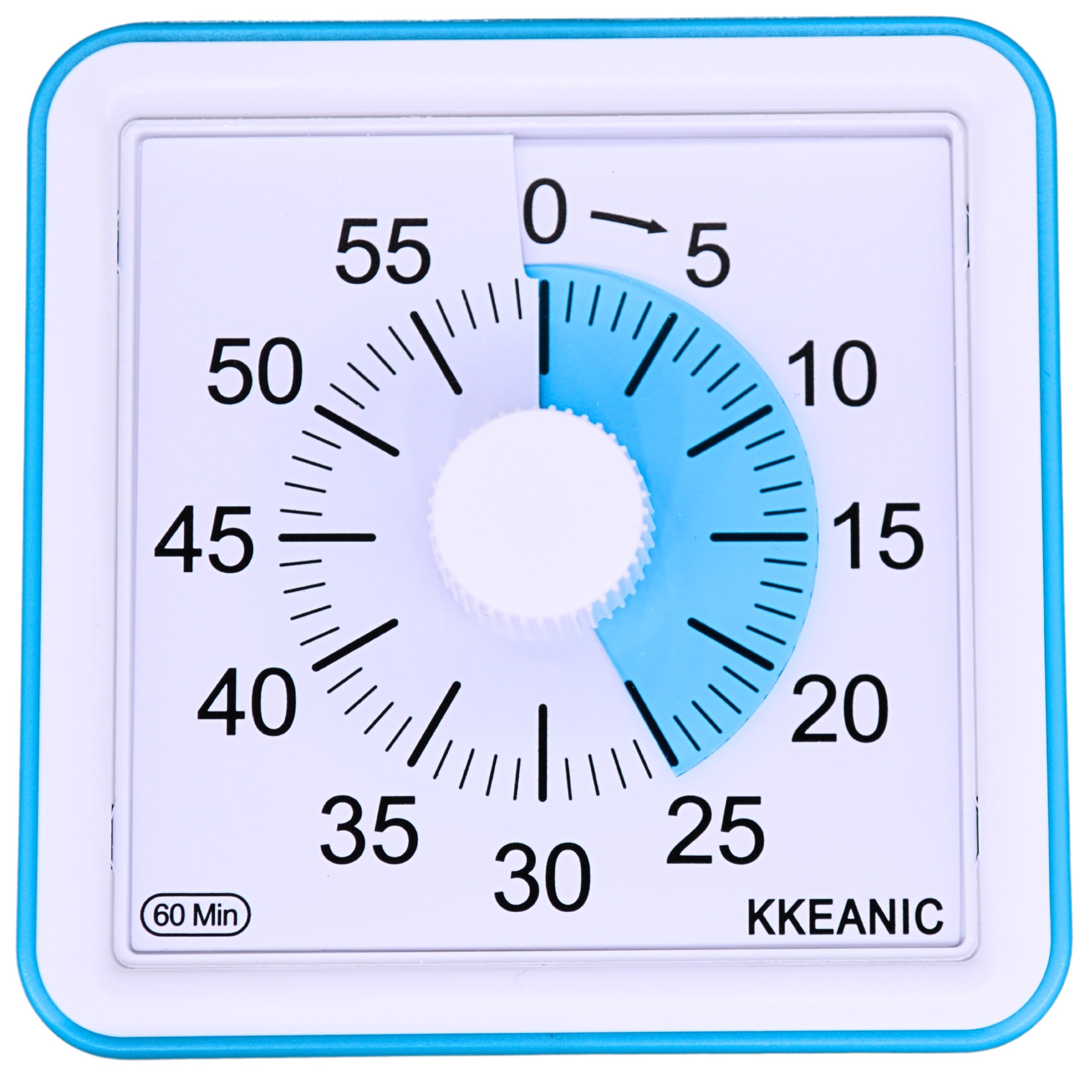 Visual Timer for Kids & Adults - 60-Minute Colorful Countdown Timer with Adjustable Ring Tone & Alarm. for Classroom, Office, Kitchen, Time Management Tool for Teaching (Batteries Included)