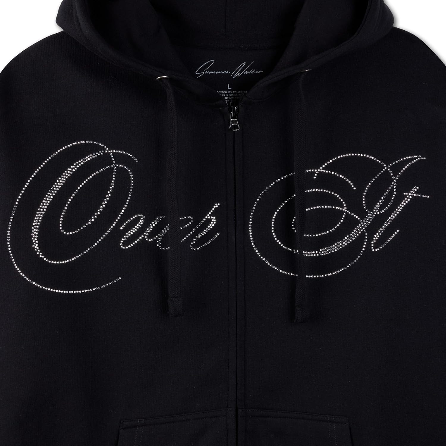 Summer Walker Official Bedazzled Over It Zip Up Hoodie
