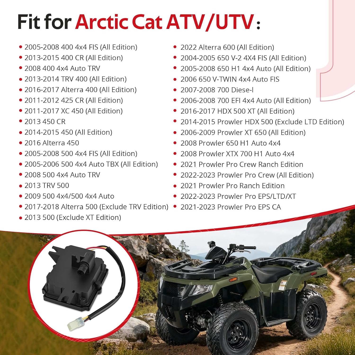 JAVIK Actuator Front Differential For Arctic Cat 400 425 450 500 600 650 700 TRV XC H1 Alterra Prowler Pro 2004-2023 O.E.M# 3306-264 0502-579