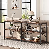Vista 1 de Tribesigns Mesa consola extra larga de 70.9 pulgadas, moderna mesa de sofá detrás del sofá con estantes de almacenamiento, mesa de entrada
