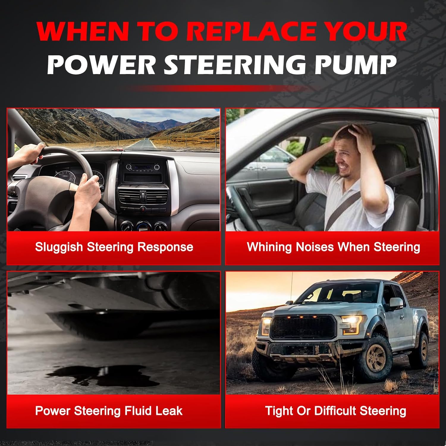 21-4054 Power Steering Pump Fit for 2011-2013 Sorento 2.4L, for 2010-2012 Santa Fe 2.4L, Power Assist Pump Replace for 21-4054, 214054, 571001U000