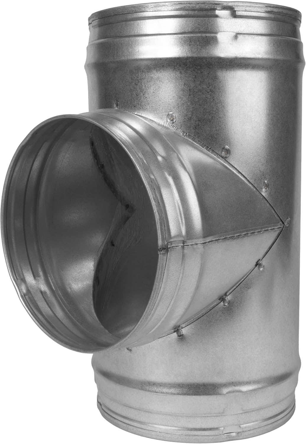 Vent Systems 6'' Inch Duct Connector 3 Way Hose Adapter/Splitter for Hose T-Shape Round Pipe Connector- Extractor Fan - Duct Hose Dryer Vent T Connector - 6 Inch 3 Way Fitting Metal