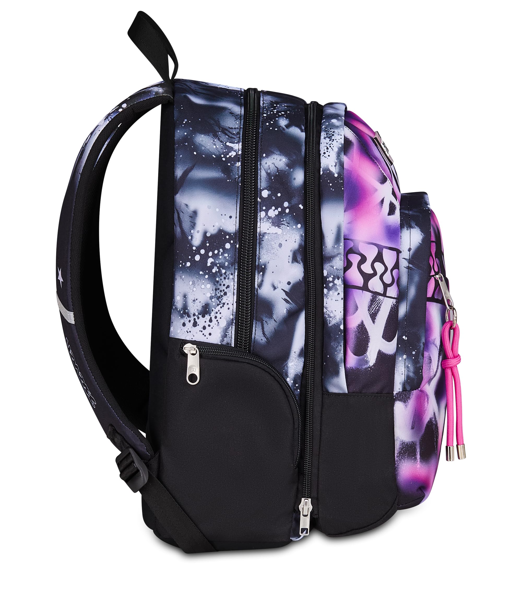 Seven Zaino Scuola Dual Detach BUZZY NOTE GIRL, Nero, 32 L, Doppio Scomparto, Multifunzione, Zaino Staccabile, Tasca con organizer, Scomparto porta pc, Scuola media e superiore, Bambina, Ragazza