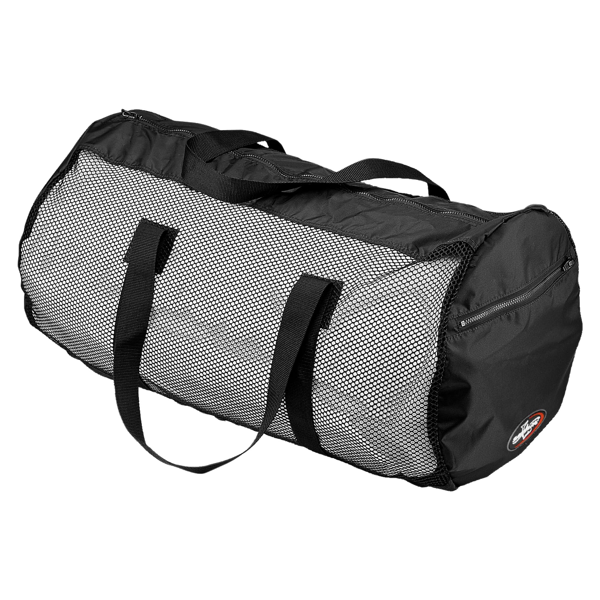 SAEKODIVE Large Mesh Beach Bag with Zipper Pockets - Foldable Duffle Bag for Scuba Gear, Snorkel Gear, and Outdoor Water Activities