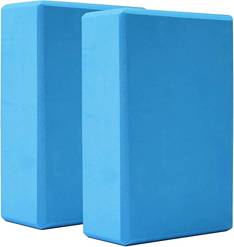 Miniatura 2 de Bloques de yoga de 9 x 6 x 3, paquete de 2 bloques de espuma de ladrillos de yoga de alta densidad para mejorar la fuerza, flexibilidad y