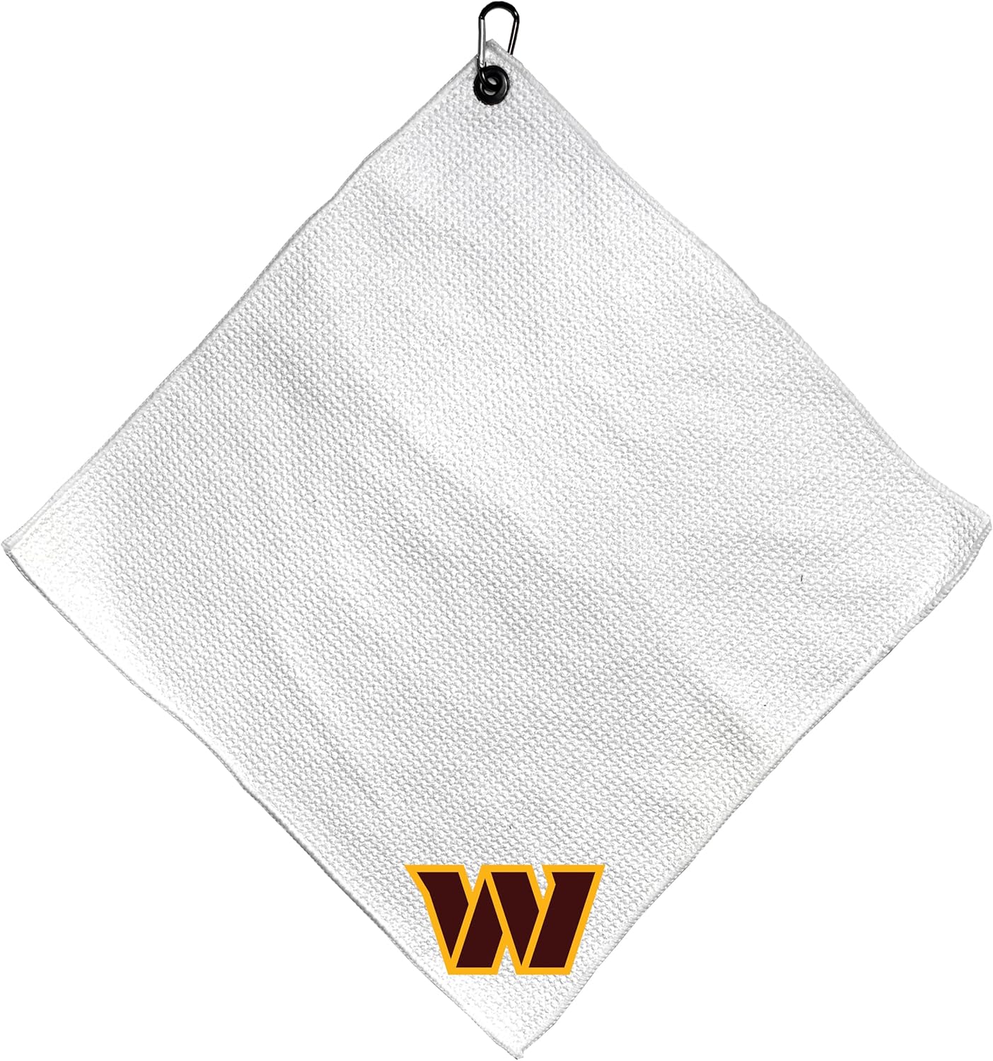 Team Golf NFL Team Golf NFL Microfiber Towel - 15" X 15" (White) with Carabiner Clip, Premium Microfiber with Deep Waffle Pockets- Superior Water Absorption and Quick Dry Golf Cleaning Towel