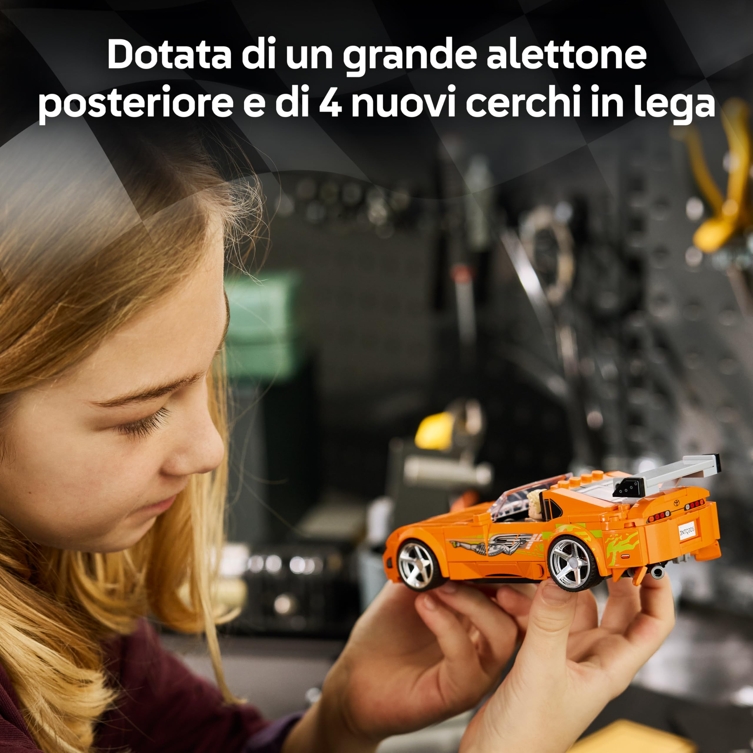 LEGO Speed Champions The Fast and The Furious Toyota Supra MK4 Macchina Giocattolo - Modello di Auto con Minifigure di Bryan O'Conner - Regalo STEM per Bambini da 10 Anni in su Fan dei Film - 77260