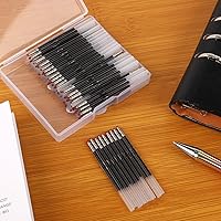 Vista 3 de 100 repuestos para bolígrafos con cuentas, recambios de bolígrafos de 0.039 in, recambios de bolígrafos de cuentas de bolígrafo negro, repuestos