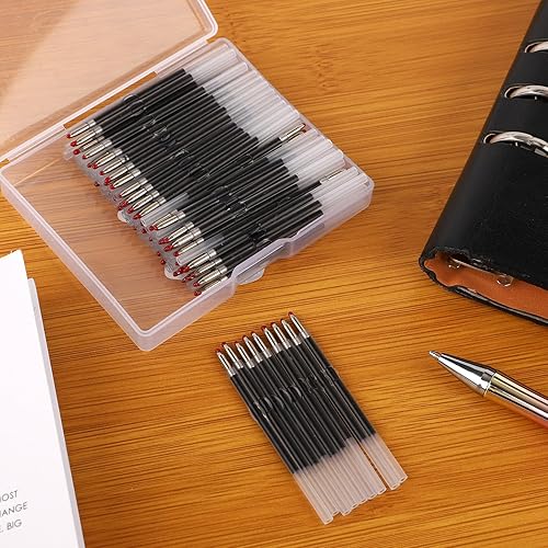 Miniatura 3 de NQEUEPN 100 repuestos para bolígrafos con cuentas, recambios de bolígrafos de 0.039 in, recambios de bolígrafos de cuentas de bolígrafo negro,