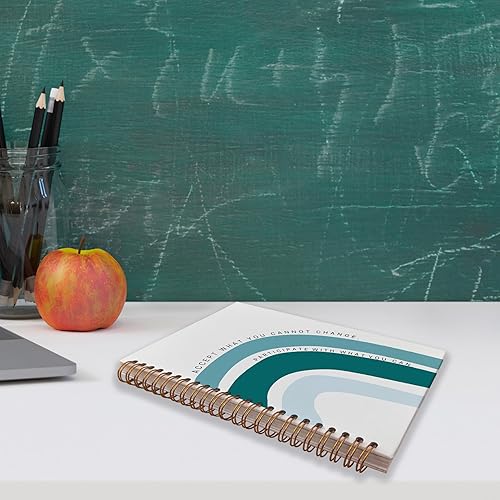 Miniatura 4 de VNWEK Radical Acceptance Mental Health Mindfulness - Cuaderno de espiral azul arcoíris de 5.5 x 8.3 pulgadas, cuaderno de espiral de tapa dura con