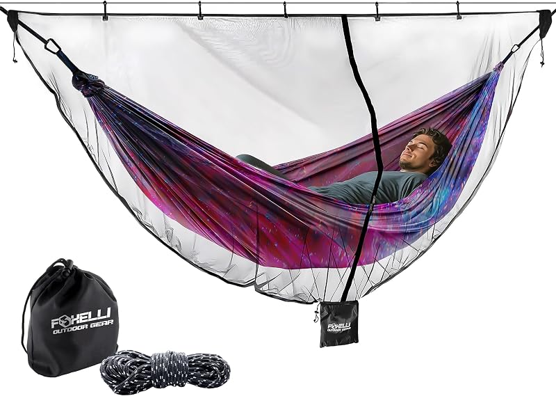 XL Hammock Net – 12ft Net for Hammocks, Lightweight Portable Hammock Netting, Fast and Easy Set Up, Fits All Camping Hammocks