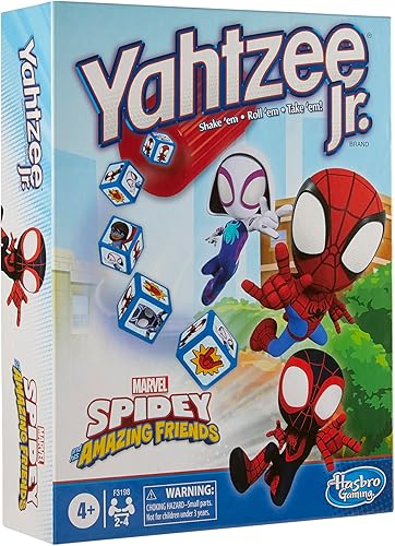 Miniatura 10 de Hasbro Spidey and His Amazing Friends Yahtzee Jr., juego de mesa edición Marvel para niños de 4 años en adelante (exclusivo de Amazon)
