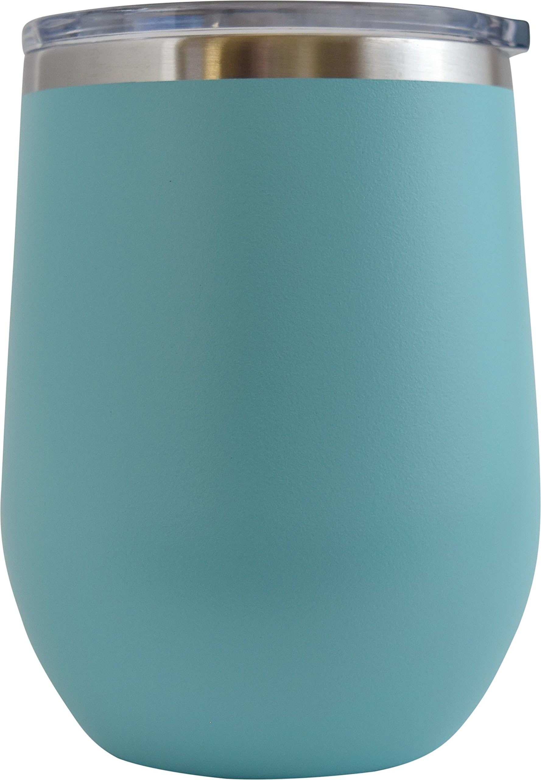 Polar Tumbler [Teal 20 oz 30 oz Double Wall Stainless Steel Vacuum Insulation] Travel Mug [Crystal Clear Lid] Water Coffee Cup [Colored]For Home,Office,School - Works Great for Ice Drink, Seafoam