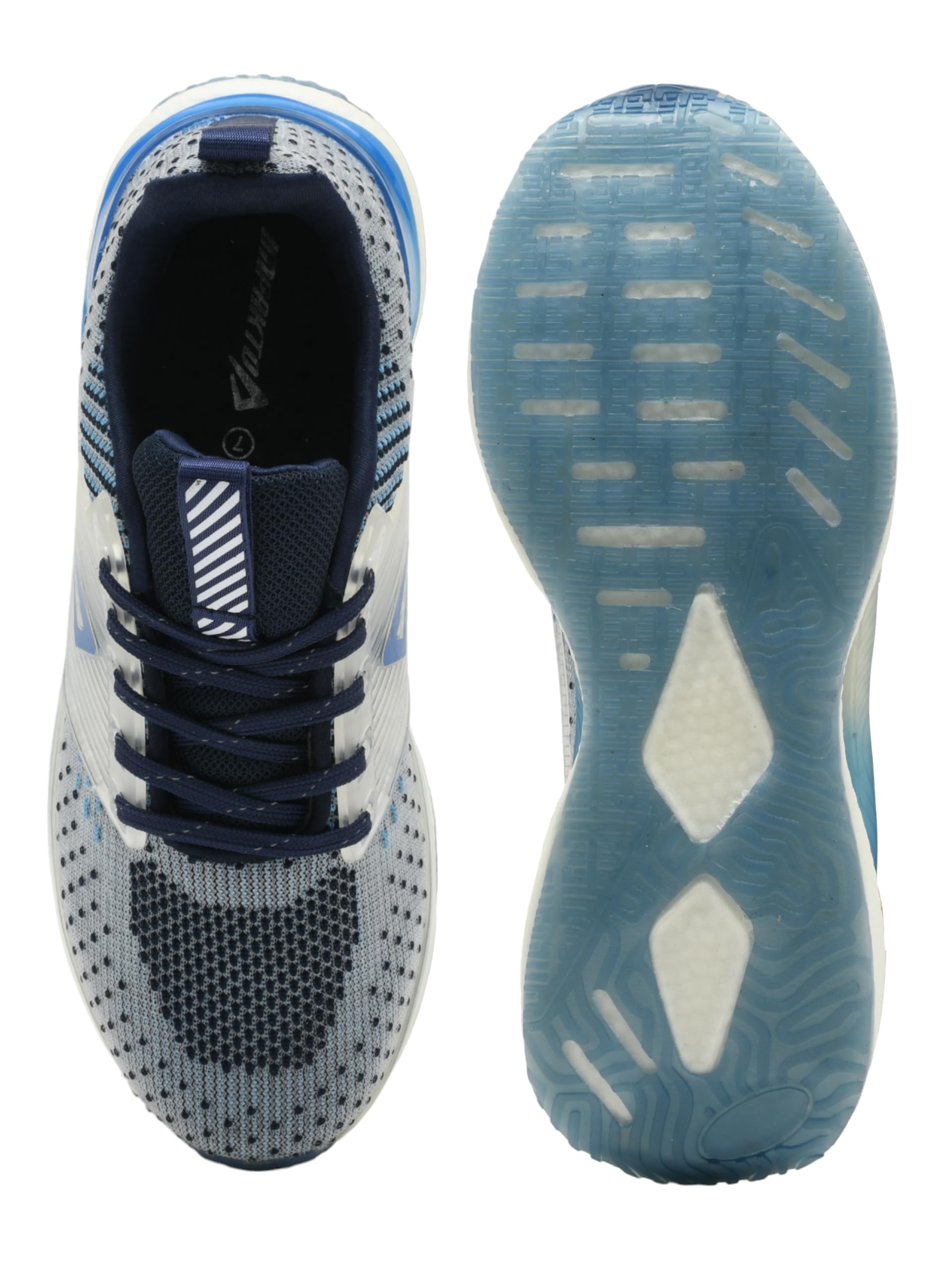 IMPAKTO Trailblazer - Tenis de correr grises para hombre, Azul y gris, 6 UK