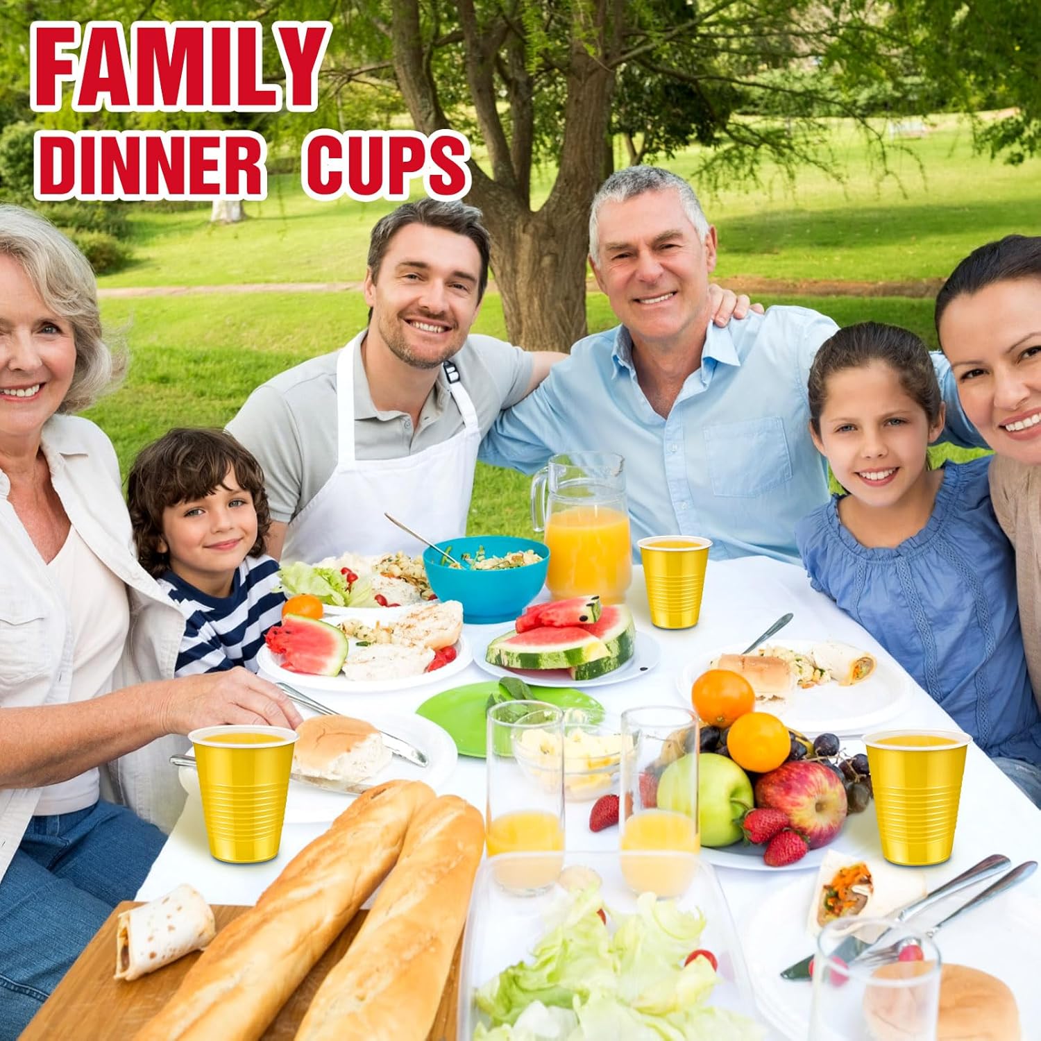 Suclain 500 Pack Plastic Disposable Cups Heavy Duty Drinking Water Cups for Party Birthday Wedding Beer Beverage Serving Snack Sample Barbecues Indoor Outdoor Events Picnics(12 oz,Yellow) - Image 6