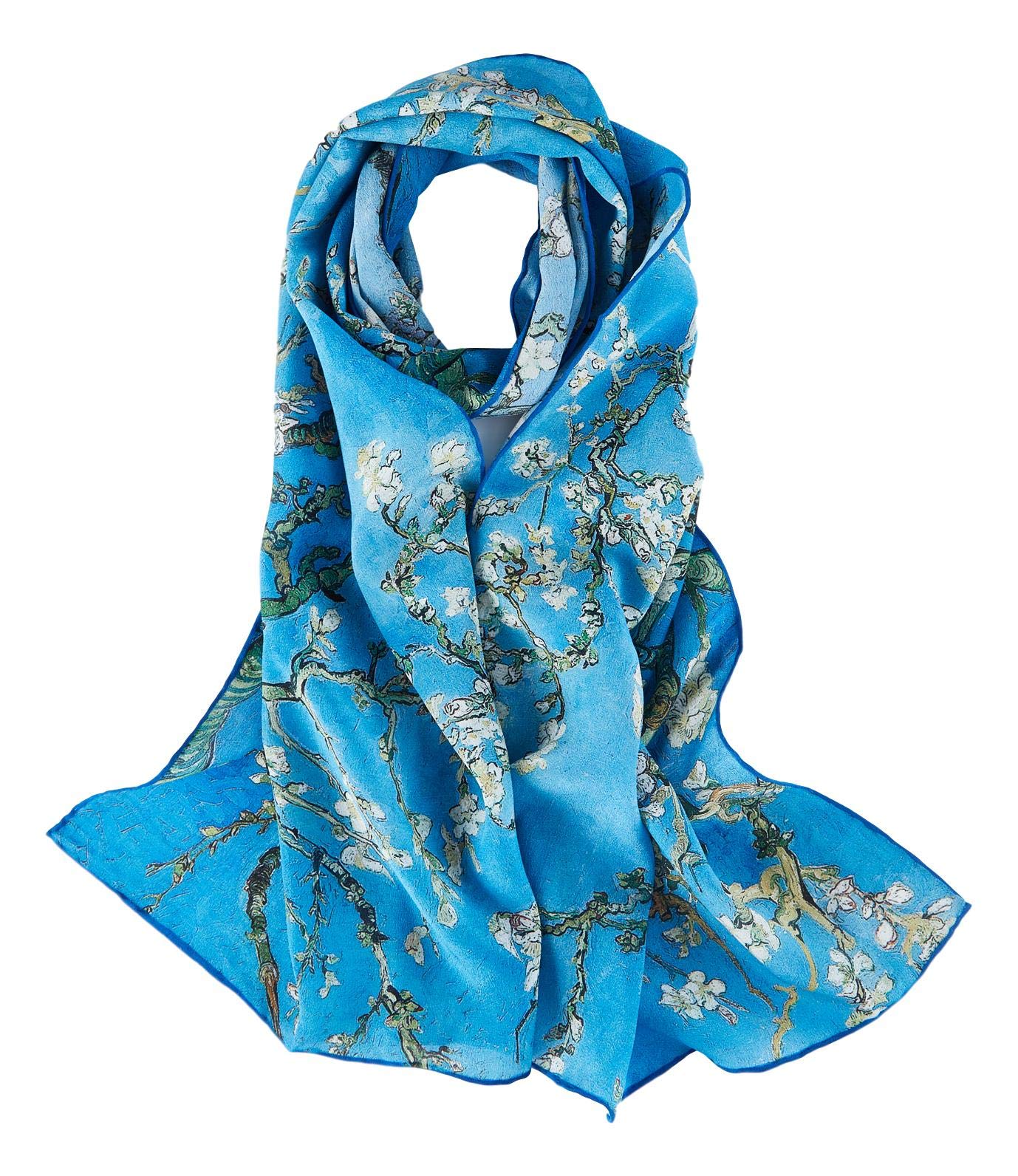 YangtzeStoreLong Crepe Silk Scarf Classic Art Print