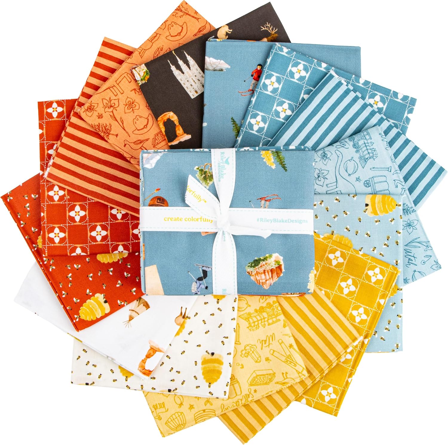 Kelsey Carlson Utah 15 Fat Quarters Riley Blake Designs FQ-17020-15