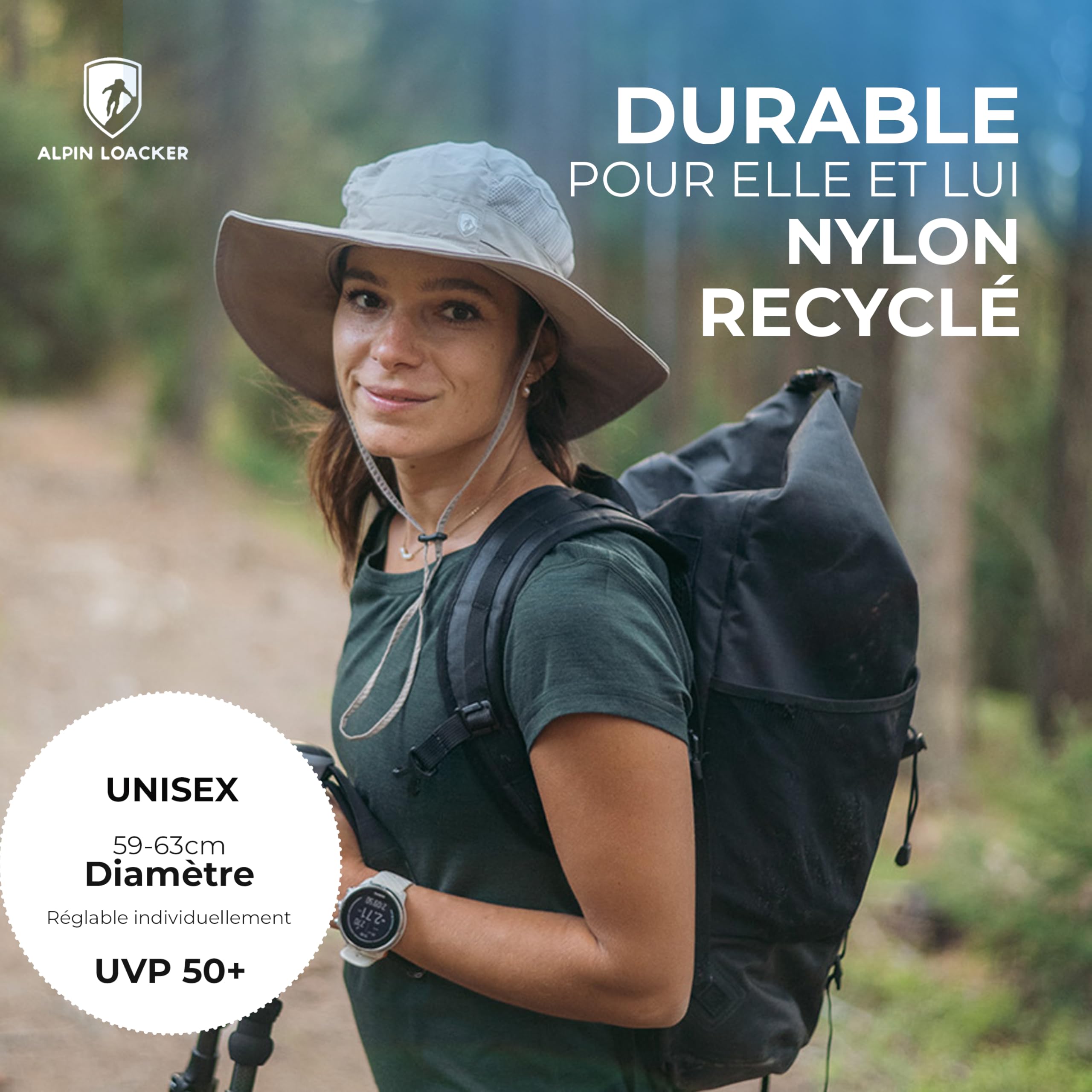 ALPIN LOACKER Chapeau de Soleil d'extérieur avec Protection UV de randonnée de qualité supérieure pour Les Sports de Montagne et de