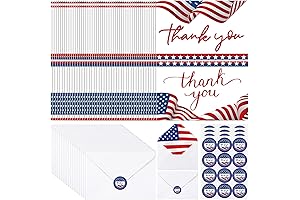 Patriotic Veteran Thank You Cards with Envelopes