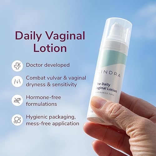 Miniatura 3 de Kindra Daily Vaginal Moisturizer Lotion XL - Crema vaginal para sequedad vaginal y molestias - libre de hormonas, probado por ginecología, pH