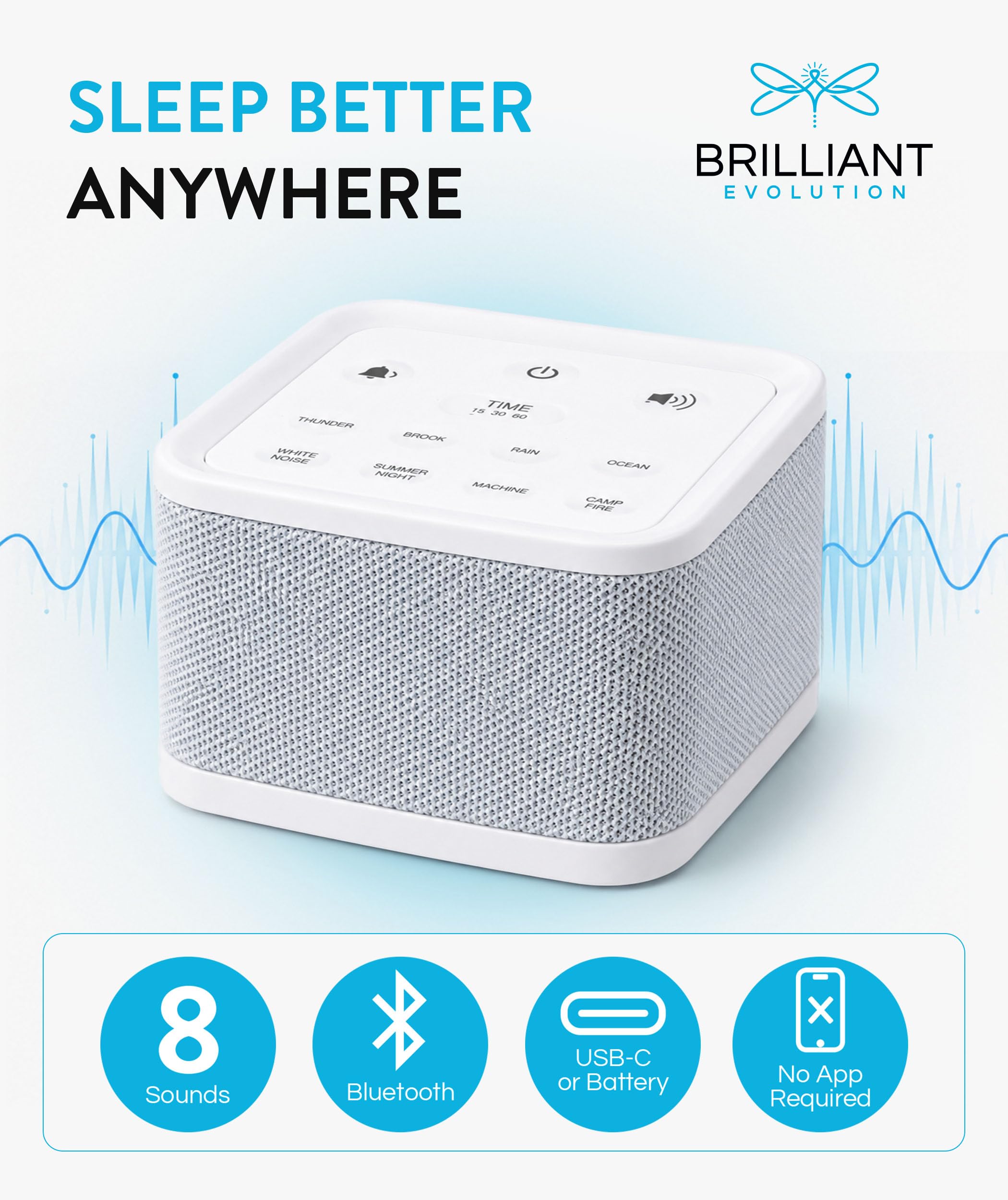 Big Red Rooster White Noise Machine for Sleeping - Baby & Kids Sound Machine with Rain, Nature & Ocean Sounds - Portable Sleep Noise Maker with Timer, Bluetooth & USB/AA Power - Travel & Home Use