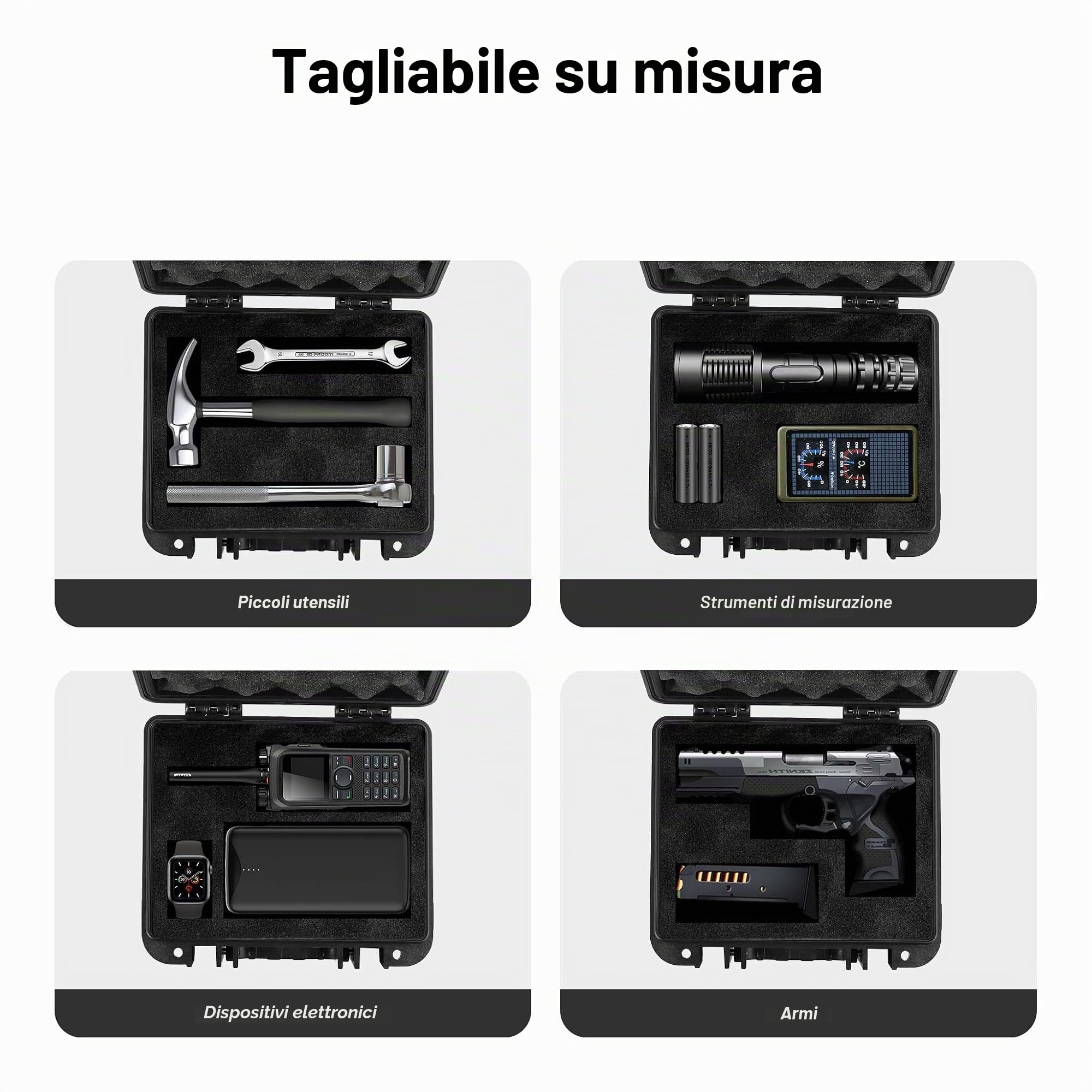 Wiltec Valigetta porta armi, Custodia per pistola con imbottitura interna