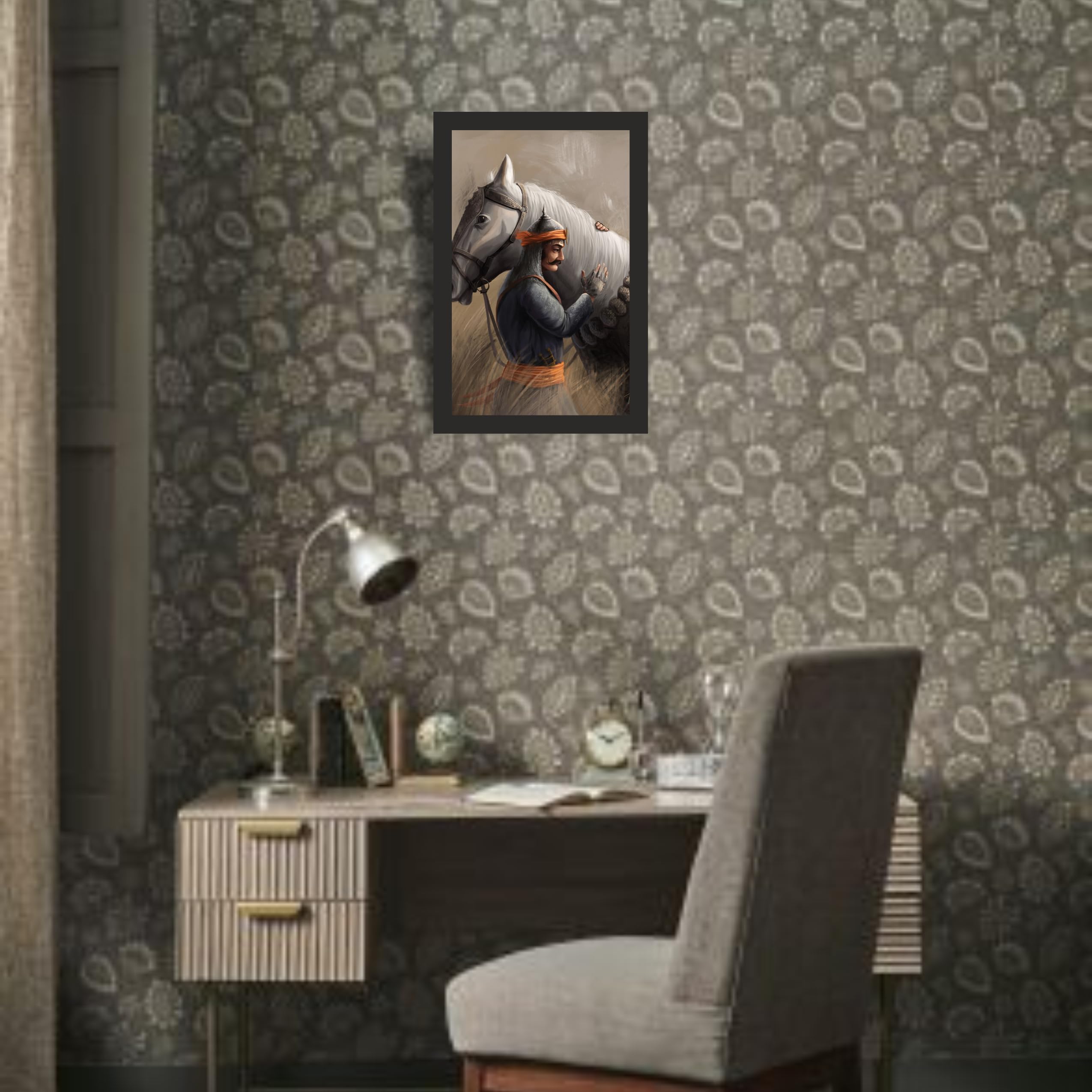 Warrior with White Horse Wall Art