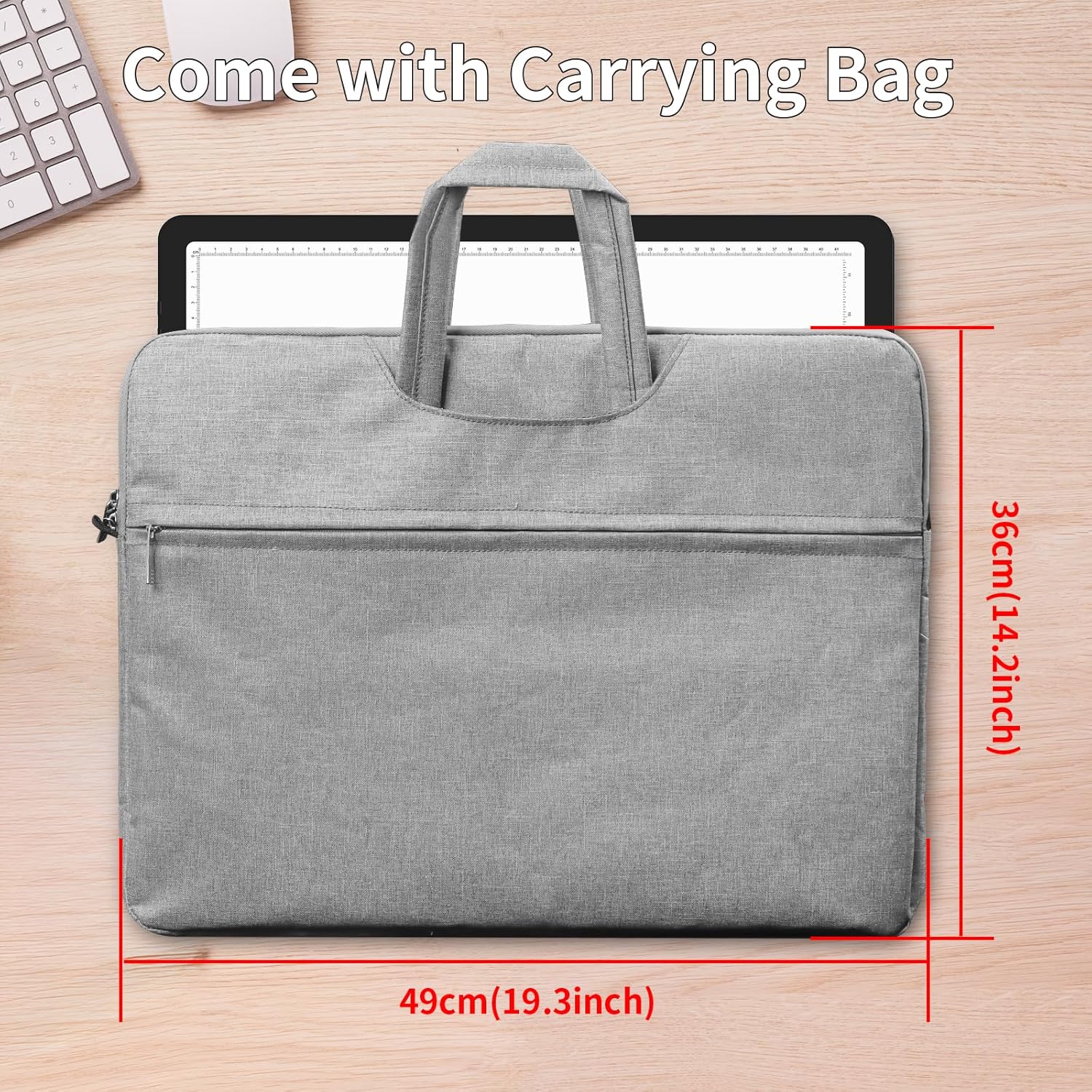 Phylosal Rechargeable A3 Light Pad with Carry Bag, Ultra-Thin Magnetic Tracing Light Box for Drawing, Diamond Art Painting Light Board with Side Button, Super Bright Light Table for Sketching (Black)