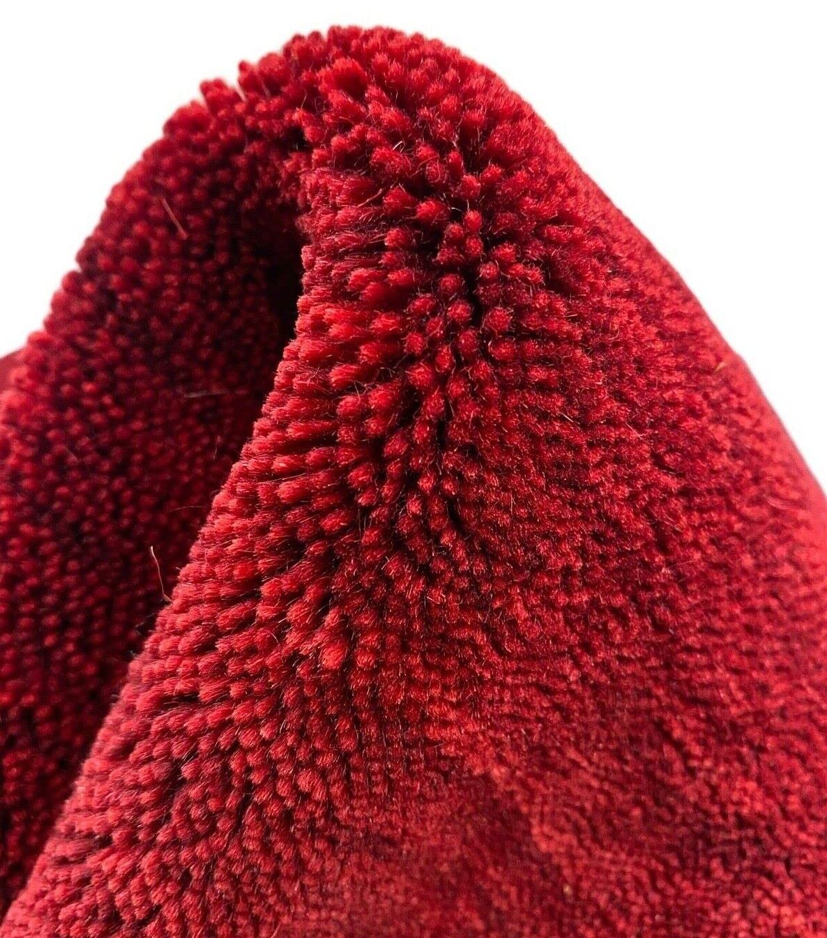 CarpetFine Tapis de Laine Gabbeh Uni Rouge 200x250 cm | Tapis Moderne pour Le Salon et la Chambre à Coucher
