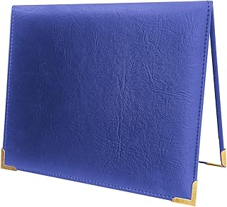GraduationMall 7"x9" Smooth Padded PU Diploma Cover Certificate Holder with 4 Metal Corner Royal