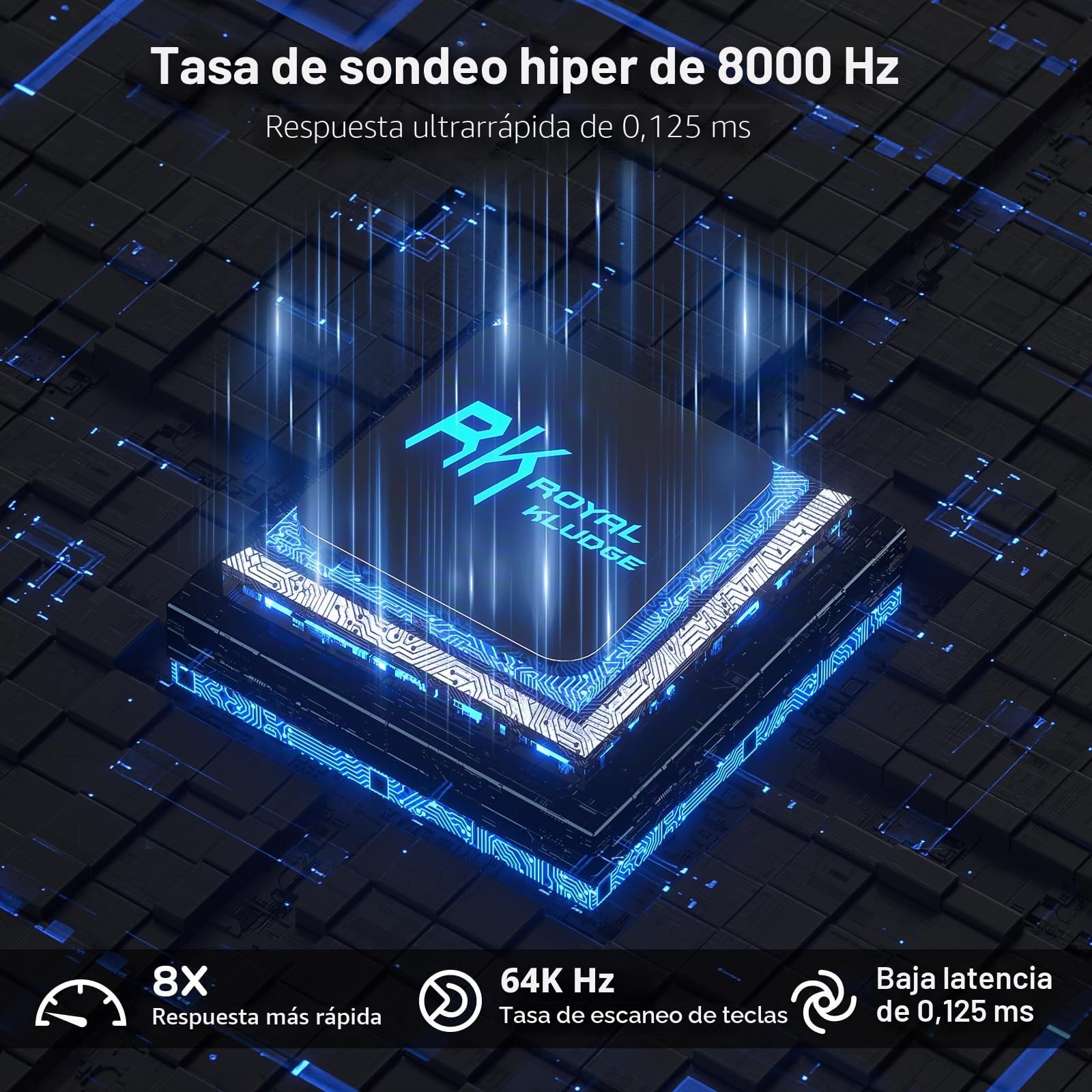 RK Royal KLUDGE C98 Teclado mecánico para Juegos, Interruptor magnético Efecto Hall, RGB Cable Intercambiable Caliente al 95%, rápida Ajustable, frecuencia sondeo 8K, Controlador Pro Web para Mac&Win